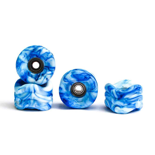 Blue swirl Maple x Shark fingerboard wheels 8.7mm - Caramel Fingerboards - Fingerboard store