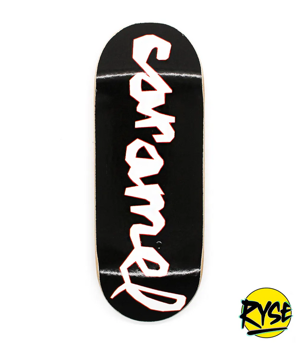 Ryse x Caramel Black Logo Fingerboard deck 34mm