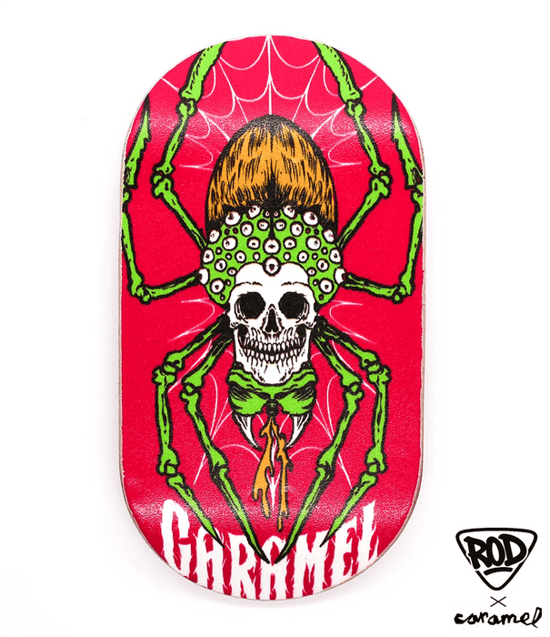 FingerRod x Caramel Spider Fingerboard Deck 50mm - Caramel Fingerboards - Fingerboard store