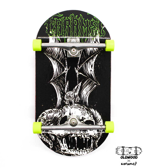 Oldwood x Caramel gargoyle complete fingerboard 50mm - Caramel Fingerboards - Fingerboard store