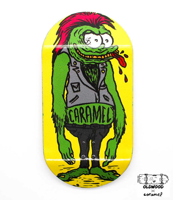 Oldwood x Caramel punk fingerboard deck 50mm - Caramel Fingerboards - Fingerboard store
