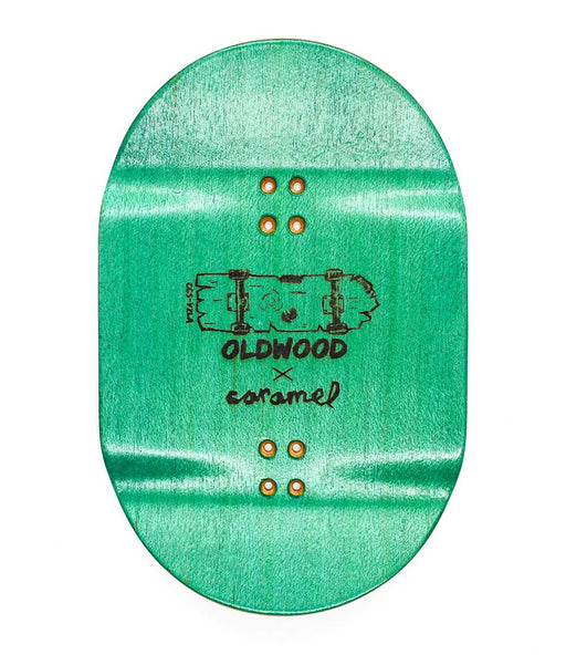 Oldwood x Caramel yellow fingerboard deck 70mm - Caramel Fingerboards - Fingerboard store