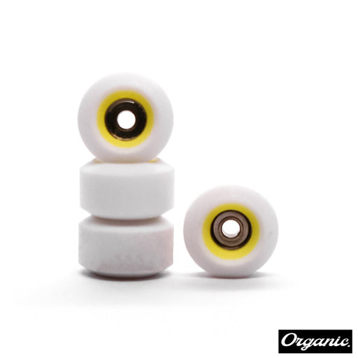 Organic yellow core fingerboard wheels - Caramel Fingerboards - Fingerboard store