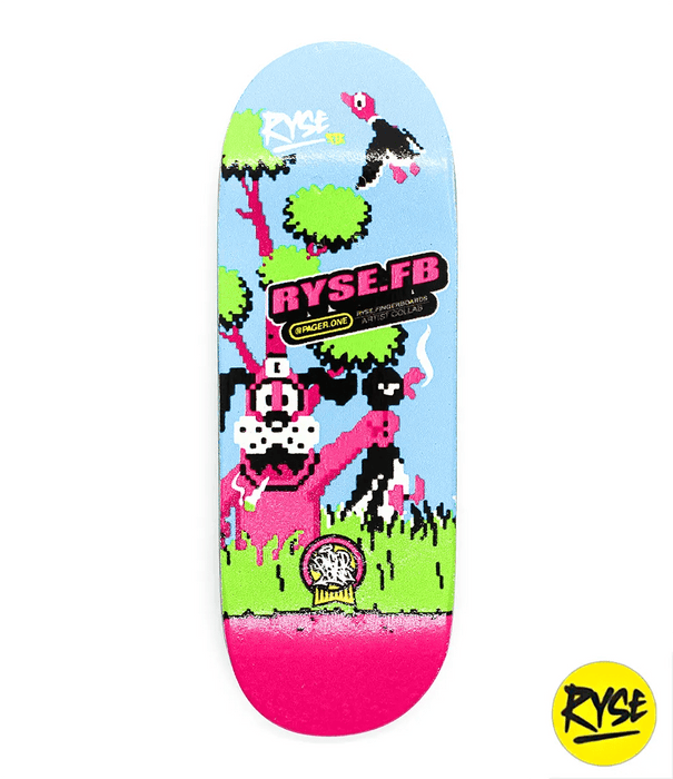 Ryse Caught Duck Pink fingerboard deck 32mm - Caramel Fingerboards - Fingerboard store