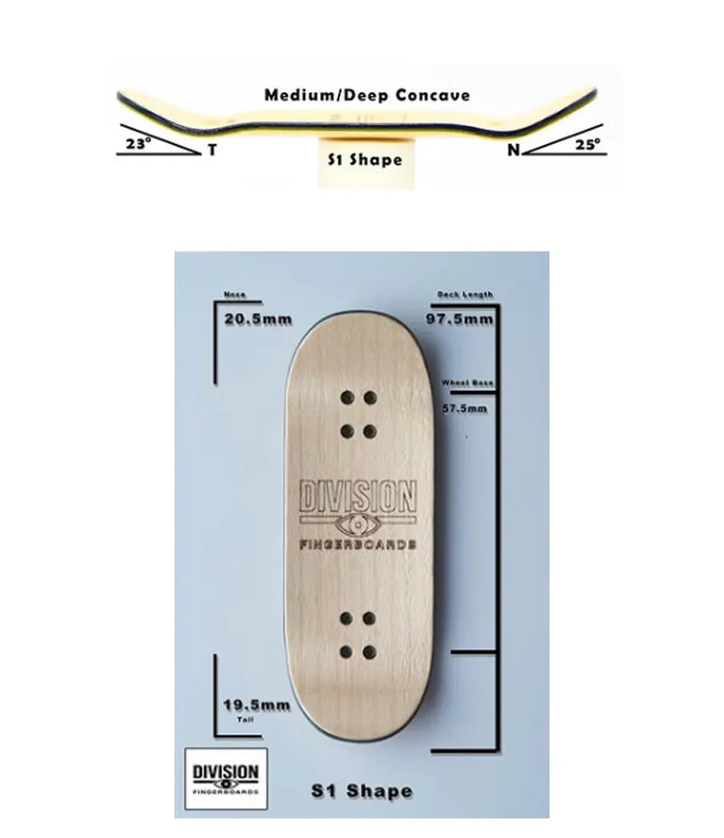 Division Gold Dread Fingerboard Deck 34mm