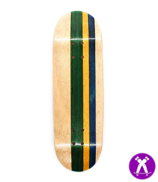 Broswood Green-Yellow Split Ply Fingerboard Deck 29mm