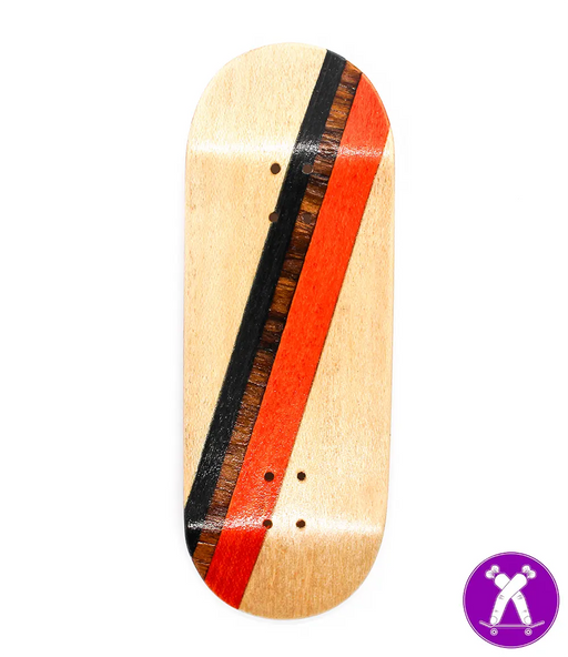Broswood Red Diagonal Split Ply Fingerboard Deck 34mm