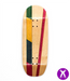 Broswood pink-yellow split ply fingerboard deck 34mm