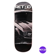 Retro Black and White Car Fingerboard Deck 33mm