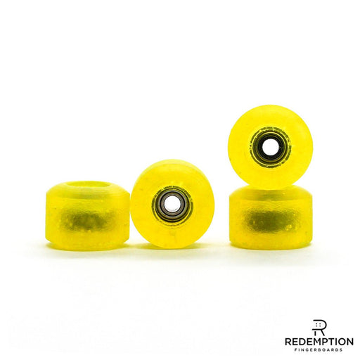 Abstract yellow 7.75mm street wheels - Caramel Fingerboards - Fingerboard store