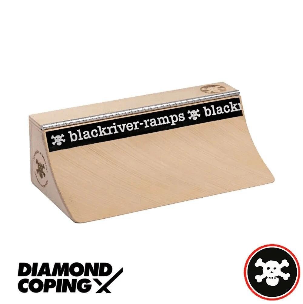 Blackriver Fingerboard Ramps - Diamond Coping Pocket Quarter XL - Caramel Fingerboards - Fingerboard store