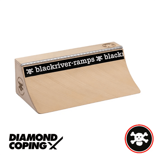 Blackriver Fingerboard Ramps - Diamond Coping Pocket Quarter XL - Caramel Fingerboards - Fingerboard store