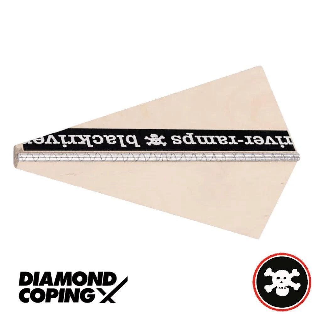 Blackriver Fingerboard Ramps - Diamond Coping Polebank - Caramel Fingerboards - Fingerboard store
