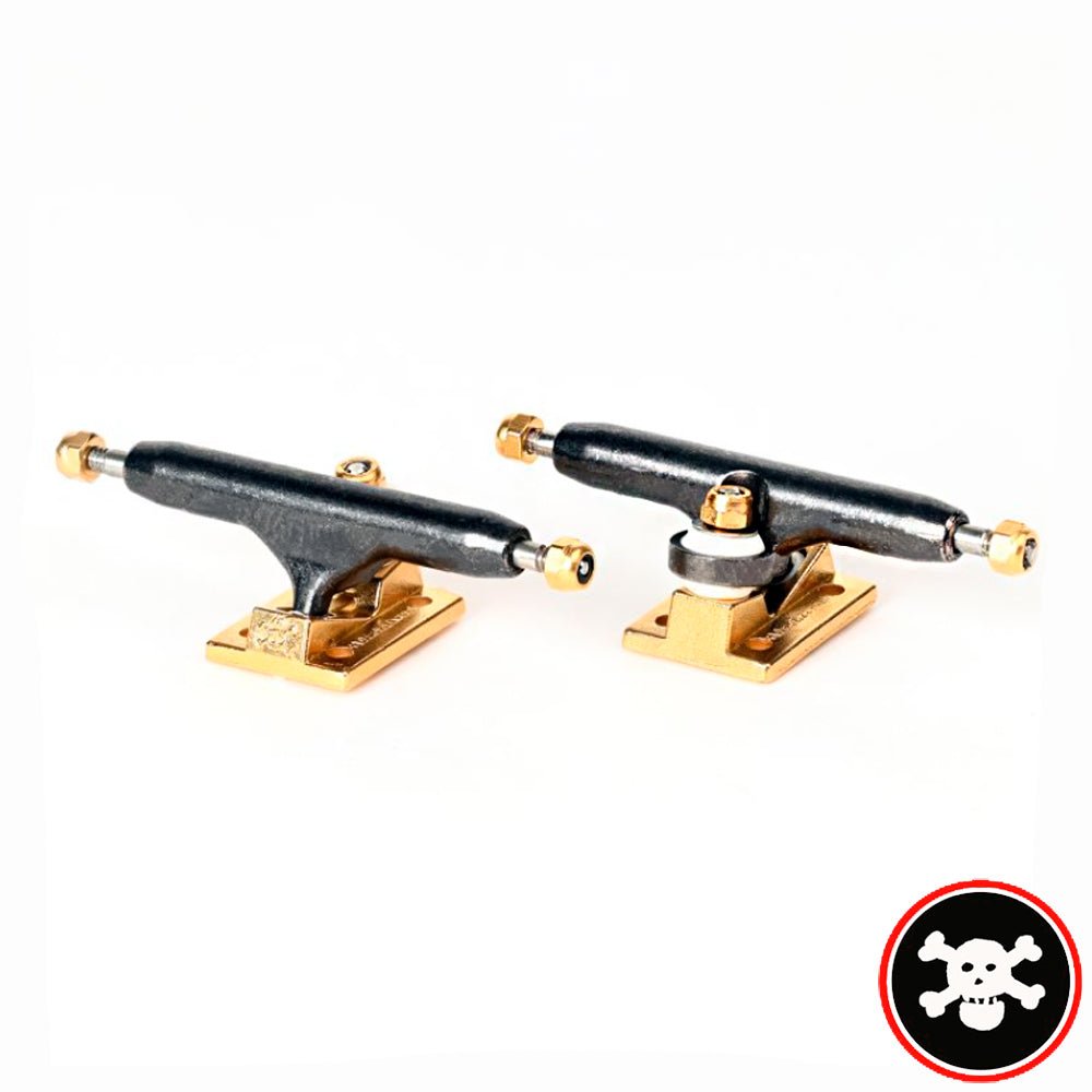 Blackriver Trucks Wide 3.0 Black-Gold 32mm - Caramel Fingerboards - Fingerboard store