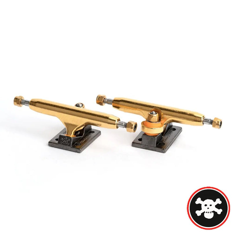 Blackriver Trucks Wide 3.0 Gold - Black 32mm - Caramel Fingerboards - Fingerboard store