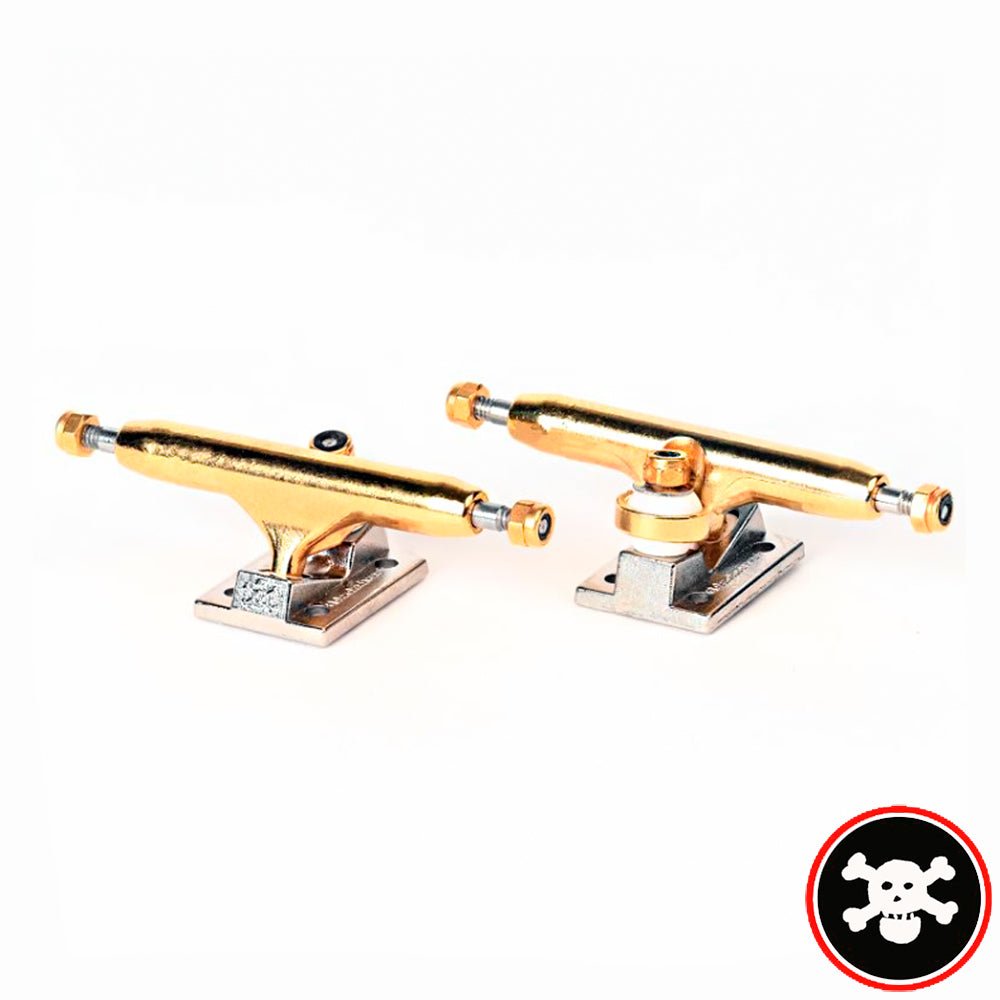 Blackriver Trucks Wide 3.0 Gold-Silver 32mm - Caramel Fingerboards - Fingerboard store