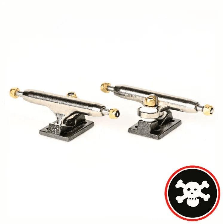 Blackriver Trucks Wide 3.0 Silver-Black 32mm - Caramel Fingerboards - Fingerboard store