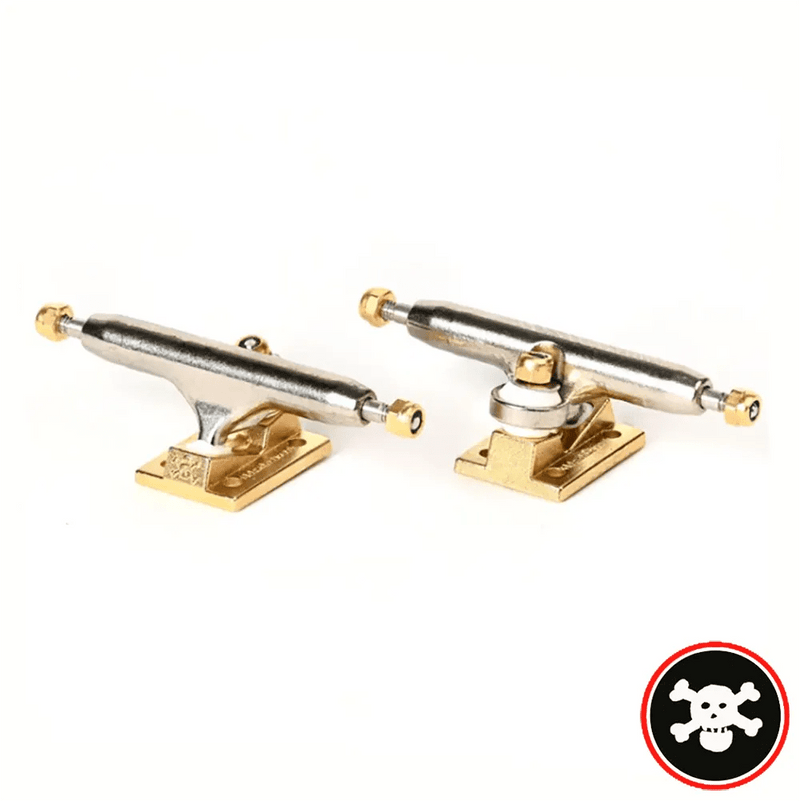 Blackriver Trucks Wide 3.0 Silver - Gold 32mm - Caramel Fingerboards - Fingerboard store