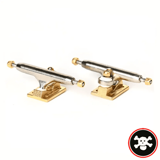 Blackriver Trucks Wide 3.0 Silver - Gold 32mm - Caramel Fingerboards - Fingerboard store