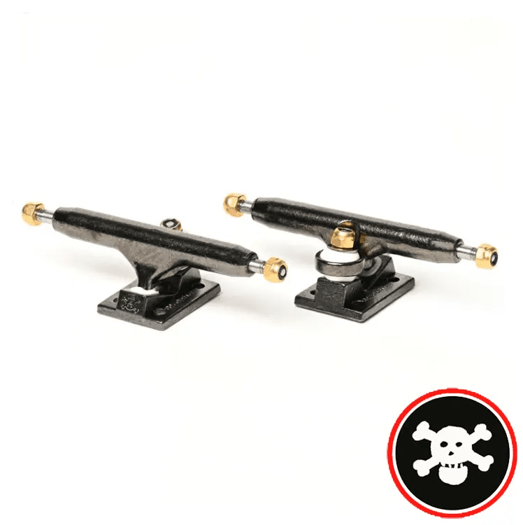 Blackriver Trucks X - Wide 3.0 Black - Black 34mm - Caramel Fingerboards - Fingerboard store