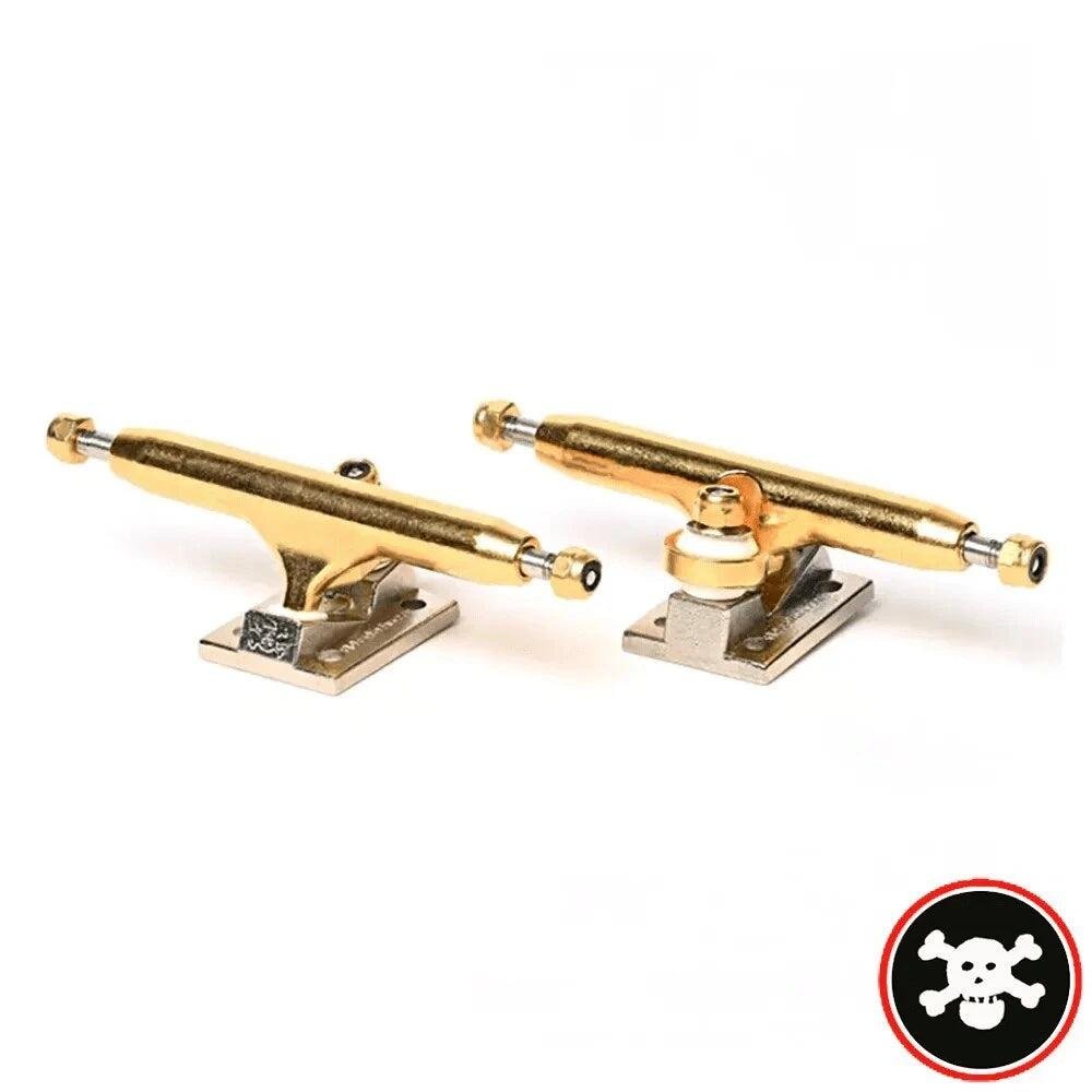 Blackriver Trucks X-Wide 3.0 Gold-Silver 34mm - Caramel Fingerboards - Fingerboard store