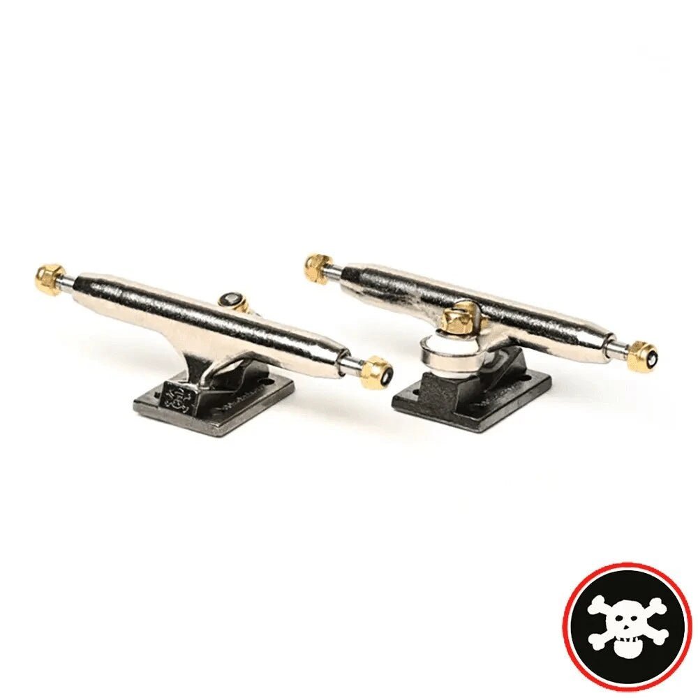 Blackriver Trucks X-Wide 3.0 Silver-Black 34mm - Caramel Fingerboards - Fingerboard store