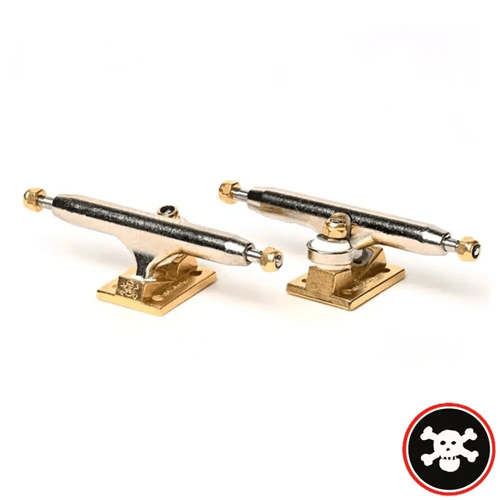 Blackriver Trucks X-Wide 3.0 Silver-Gold 34mm - Caramel Fingerboards - Fingerboard store