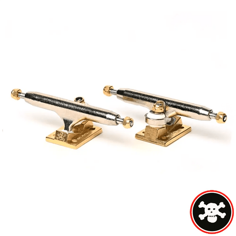 Blackriver Trucks X - Wide 3.0 Silver - Gold 34mm - Caramel Fingerboards - Fingerboard store