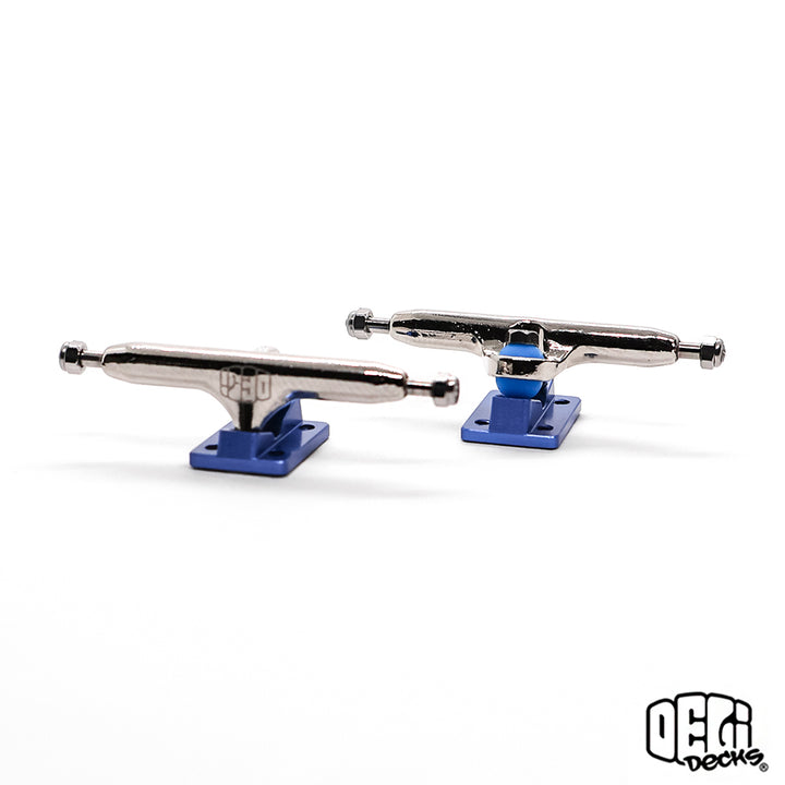 Delidecks Blue Fingerboard Trucks Type 2 Hex Hybrid