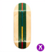 Broswood Green in the middle Split Ply Fingerboard Deck 35mm - Caramel Fingerboards - Fingerboard store