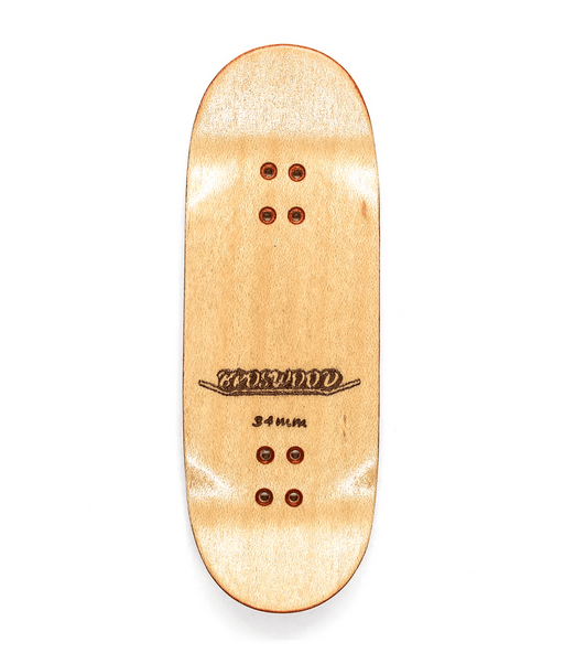 Broswood Orange Split Ply Fingerboard Deck 34mm - Caramel Fingerboards - Fingerboard store