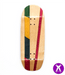 Broswood pink - yellow split ply fingerboard deck 34mm - Caramel Fingerboards - Fingerboard store