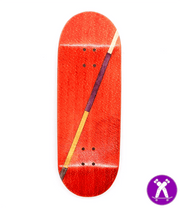 Broswood Red Split Ply Fingerboard Deck 32mm - Caramel Fingerboards - Fingerboard store