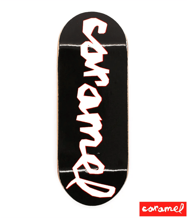 Caramel Black Logo Fingerboard Deck 34mm - Caramel Fingerboards - Fingerboard store