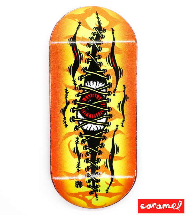 Caramel Caged Eye Fingerboard Deck 40mm - Caramel Fingerboards - Fingerboard store