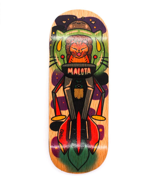 Cat Malota deck 34.5 x 98 mm - Caramel Fingerboards - Fingerboard store