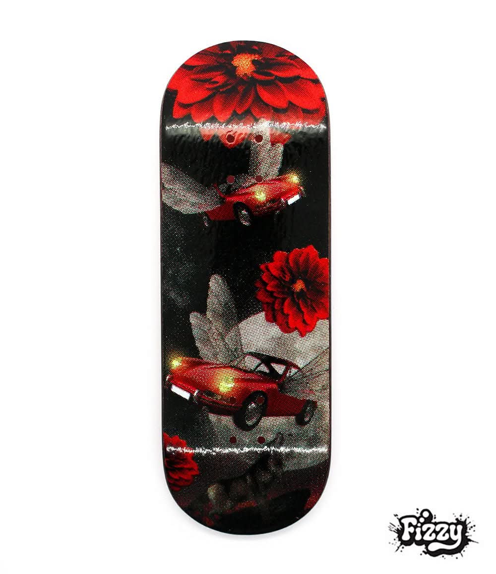 Fizzy red car fingerboard deck