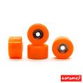 Caramel Orange Skate Shape Fingerboard Wheels 7.5mm 70D