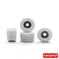 Caramel White Skate Shape Fingerboard Wheels 7.5mm 70D