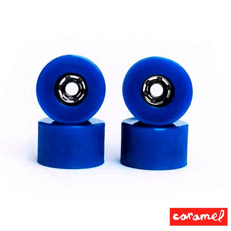 Ceramic blue Caramel wheels 8mm 65D - Caramel Fingerboards - Fingerboard store