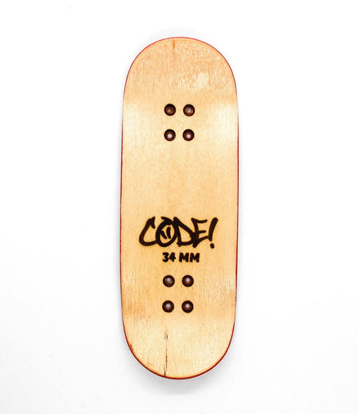 Code green/blue fingerboard split - ply deck 34mm - Caramel Fingerboards - Fingerboard store