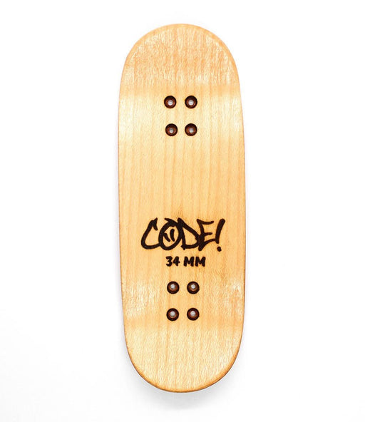 Code green/brown lines fingerboard split - ply deck 34mm - Caramel Fingerboards - Fingerboard store