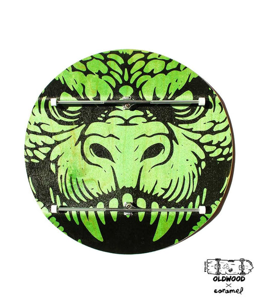 Oldwood x Caramel green Fingerzilla 200mm - Caramel Fingerboards - Fingerboard store