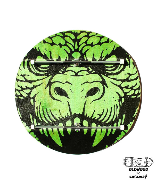 Oldwood x Caramel green Fingerzilla 200mm - Caramel Fingerboards - Fingerboard store