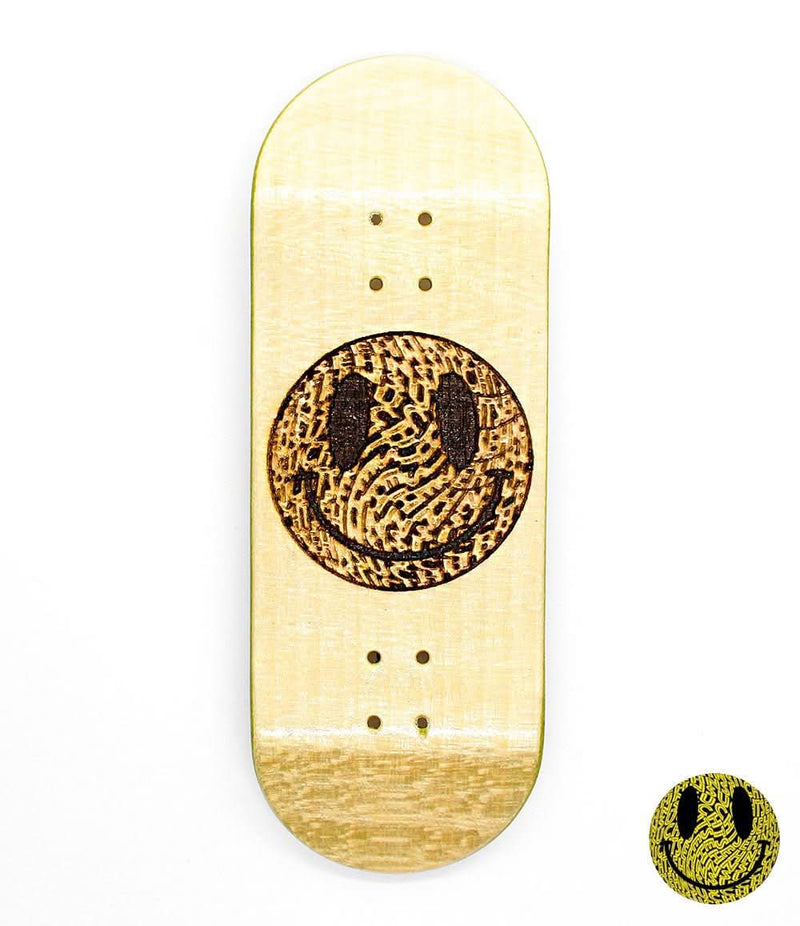 Sehnsucht smiley logo fingerboard deck 34mm - Caramel Fingerboards - Fingerboard store