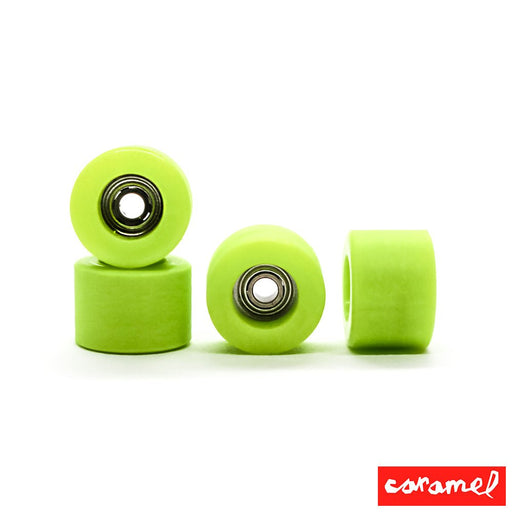 Caramel Lime Fingerboard Wheels 7mm 70D - Caramel Fingerboards - Fingerboard store