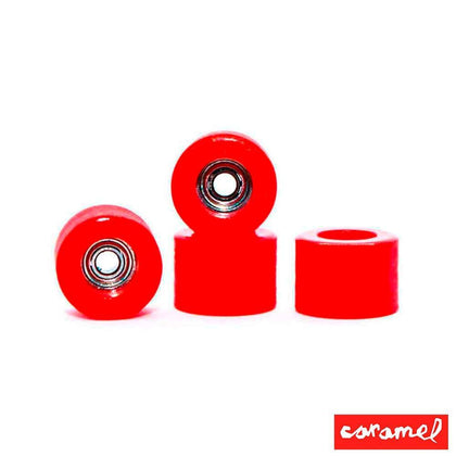 Caramel Red Fingerboard Wheels 7mm 65D Urethane