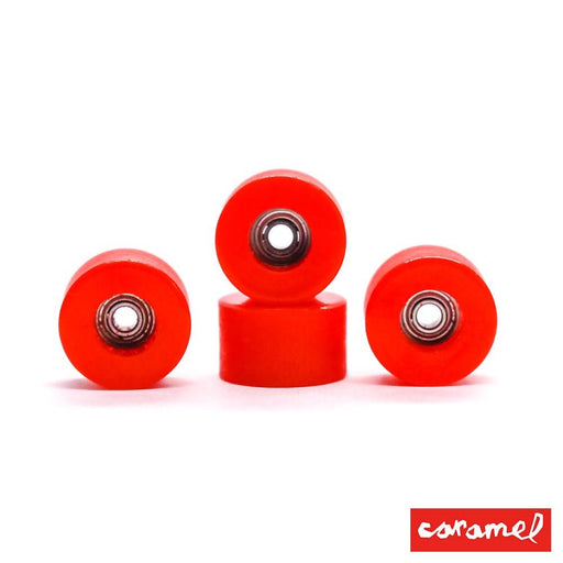 Caramel red wheels 8mm 65D - Caramel Fingerboards - Fingerboard store