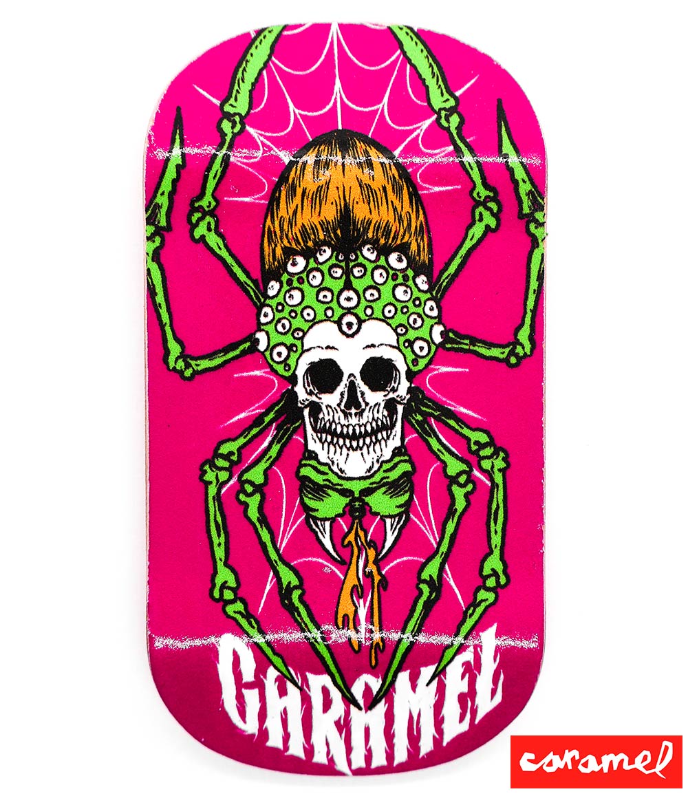 Caramel Skull Spider Fingerboard Deck 50mm - Caramel Fingerboards - Fingerboard store