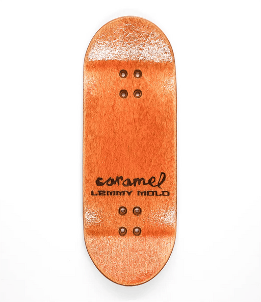 Caramel White Logo Fingerboard Deck 34mm - Caramel Fingerboards - Fingerboard store